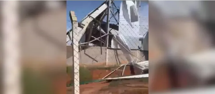 Chuva destrói parte da estrutura de propriedade rural do cantor Zé Neto