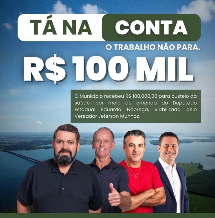 Santa Clara d'Oeste conquista mais R$ 100 mil para reforçar os serviços de saúde
