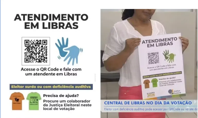 Eleições 2026: votação conta com intérpretes de Libras para eleitores com deficiência auditiva
