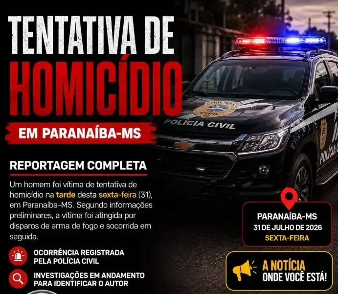 Tentativa de homicídio em Paranaíba: Sociedade comercial e desentendimento amoroso são as principais suspeitas